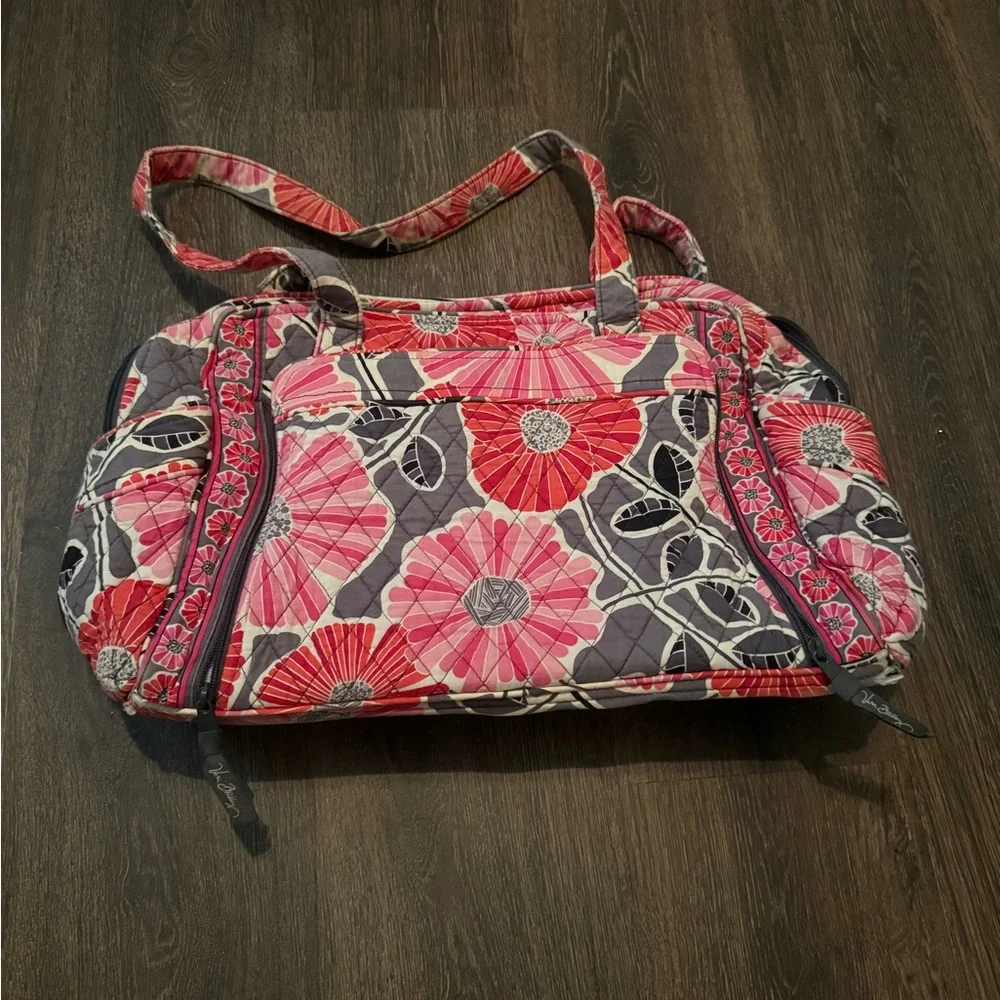 Vera Bradley floral diaper bag with changing pad